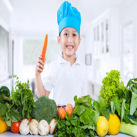 Los niños y las verduras